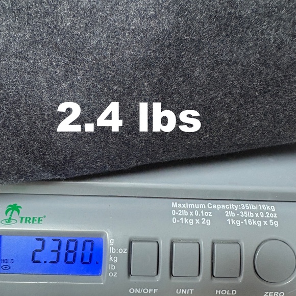 unisex over coat NAUTICA gray wool 63% S 35" long button pockets collar classic - Picture 15 of 15